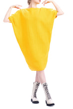 Load image into Gallery viewer, The Talia in Mustard Yellow by Abôvian, Product type - Dress, Designed by LOOM Weaving