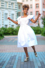 Load image into Gallery viewer, Butterfly White Dress by Abôvian, Product type - Dress, Designed by Saharyan Collection