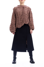 Load image into Gallery viewer, Wave Sweater in Dark Beige by Abôvian, Product type - Sweater, Designed by LOOM Weaving