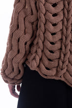 Load image into Gallery viewer, Wave Sweater in Dark Beige by Abôvian, Product type - Sweater, Designed by LOOM Weaving