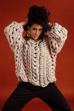 Load image into Gallery viewer, Wave Sweater in Light Beige by Abôvian, Product type - Sweater, Designed by LOOM Weaving