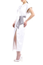 Load image into Gallery viewer, Audrina Silk White Dress by Abôvian, Product type - Dress, Designed by Saharyan Collection