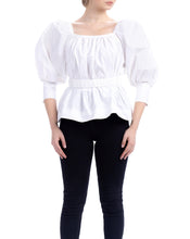 Load image into Gallery viewer, Amelia White Blouse by Abôvian, Product type - Top, Designed by Gabrielle1920
