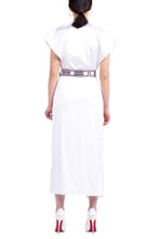 Load image into Gallery viewer, Audrina Silk White Dress by Abôvian, Product type - Dress, Designed by Saharyan Collection
